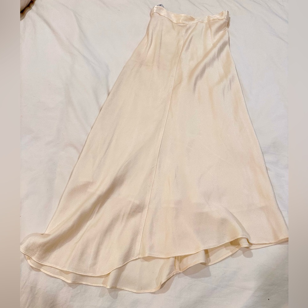 & Other Stories Cream High-Low Skirt